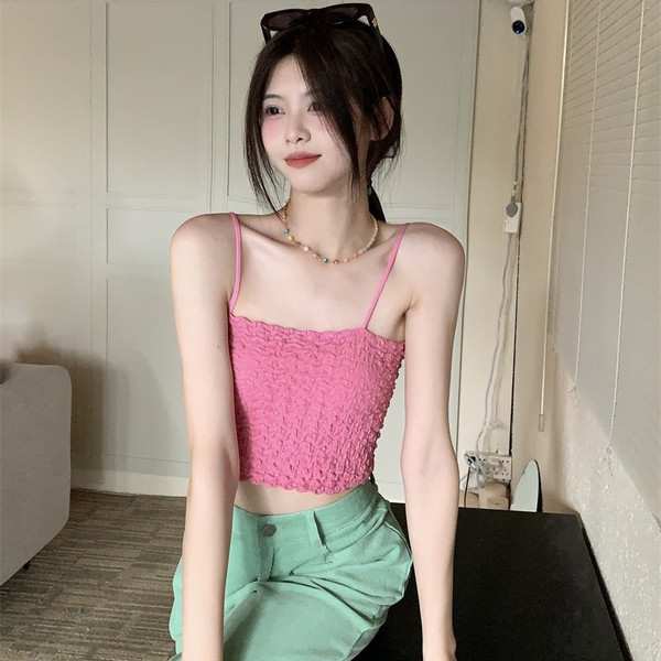 Summer Short Tube Tops With Cups