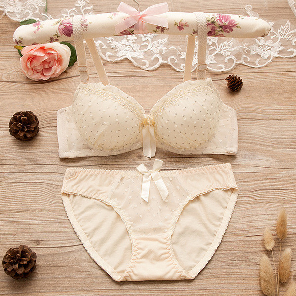 Young Girls Wireless Bra Cotton Lace Bra Top